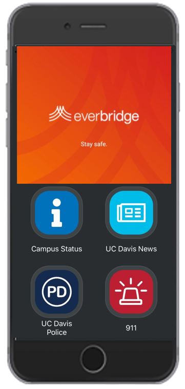 The Everbridge Mobile App on a mobile phone screen