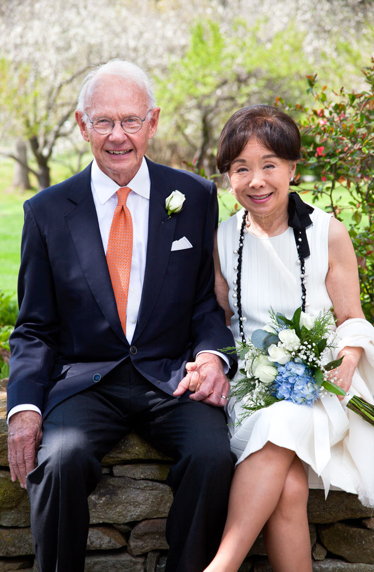 Roger Sant and Doris Matsui in formal attire