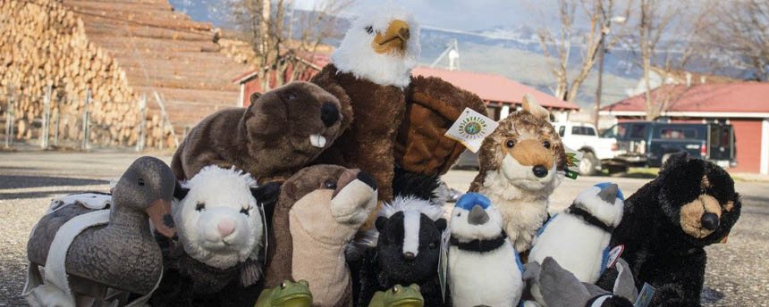 A pile of stuffed animals face the camera after serving as victims for the oil spill drill