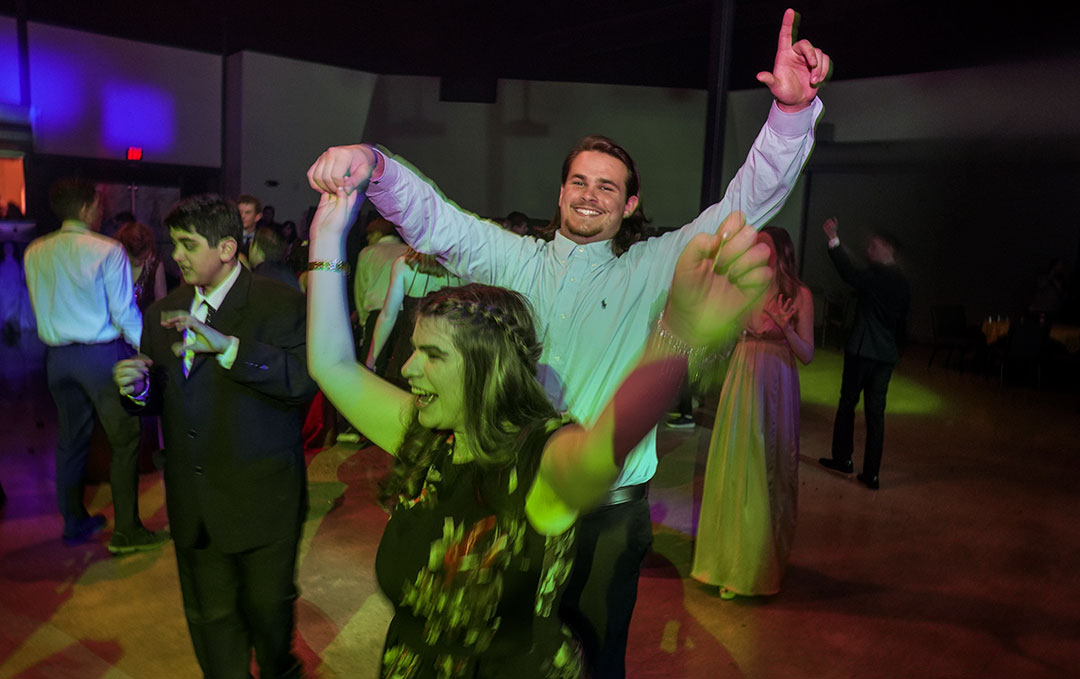 Hana Weeks, 21, came alive on the dance floor with Kaden Richardson, Kooper’s brother, an offensive lineman and freshman majoring in communication.