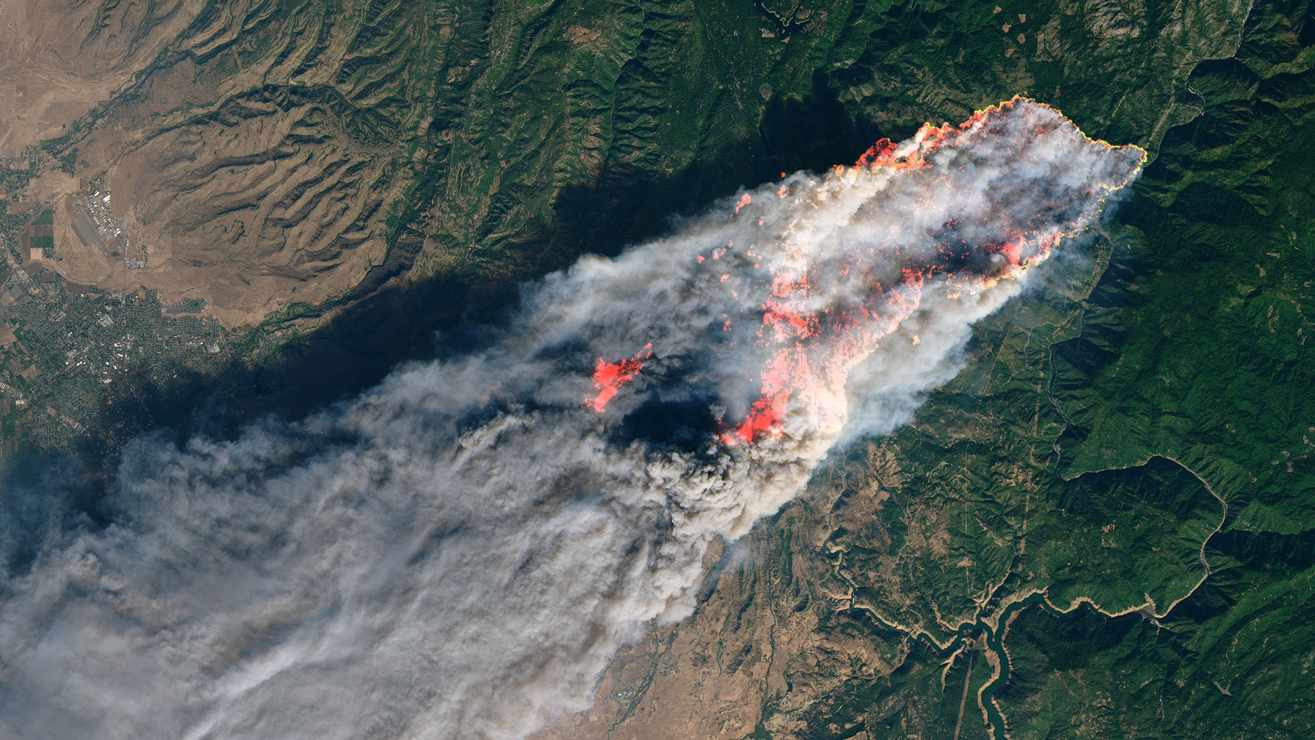 NASA shot of the Camp Fire