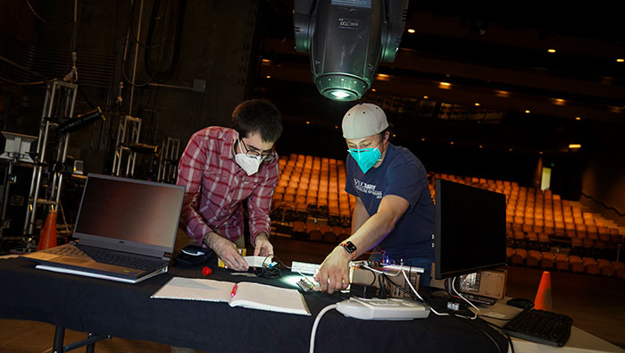 Adam Zufall and Billy Mazotti on stage at the Main Theatre