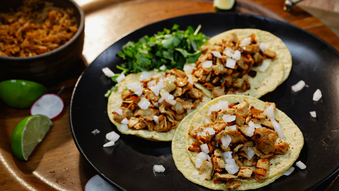 Alternative protein meat product tacos