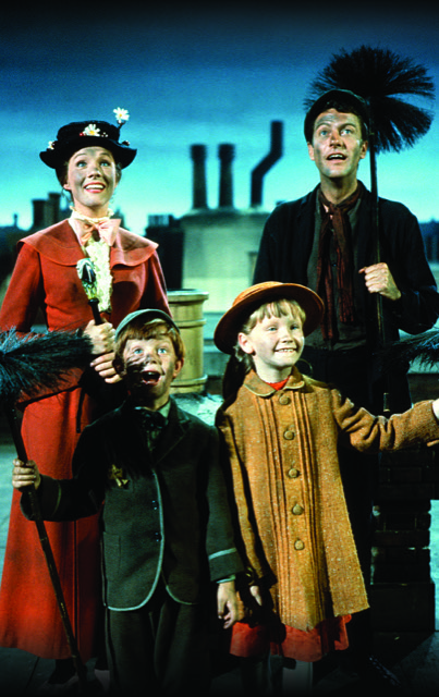 Characters from early 1900s depicted in Mary Poppins movie photo.
