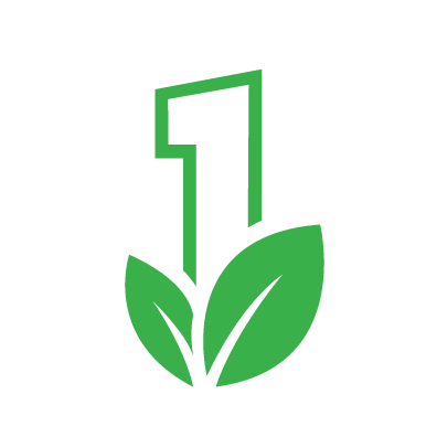 Factoid icon "1" with green plant