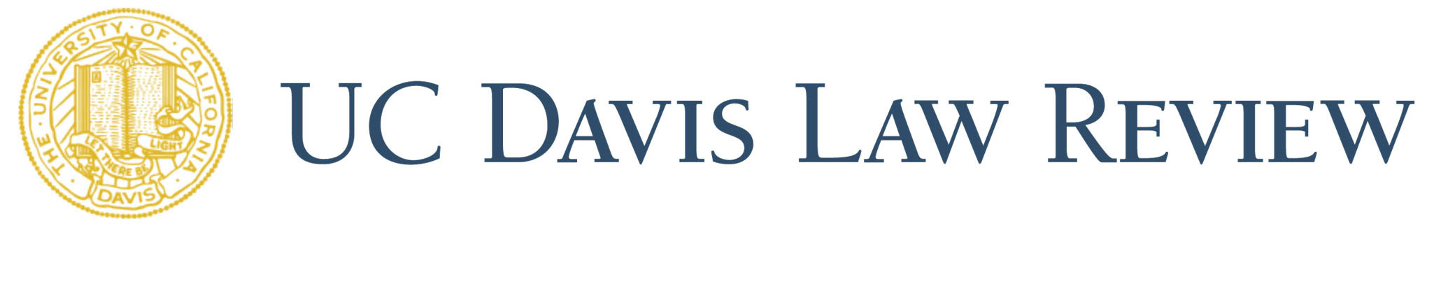 "Graphic: "UC Davis Law Review" with UC Davis seal (gold)