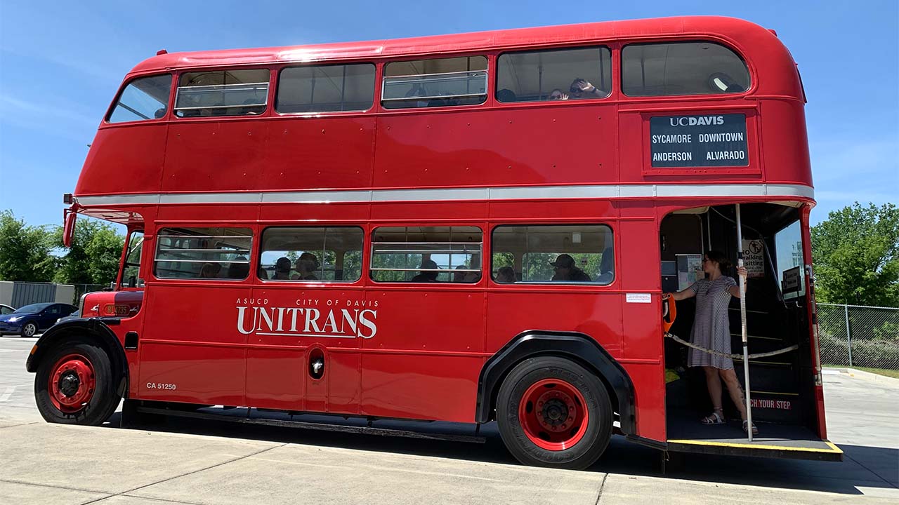 Double-decker Unitrans bus