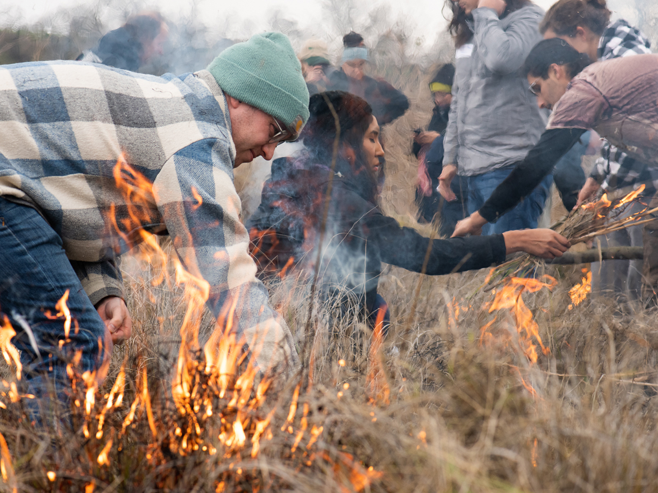 Cultural burn at a nature preserve