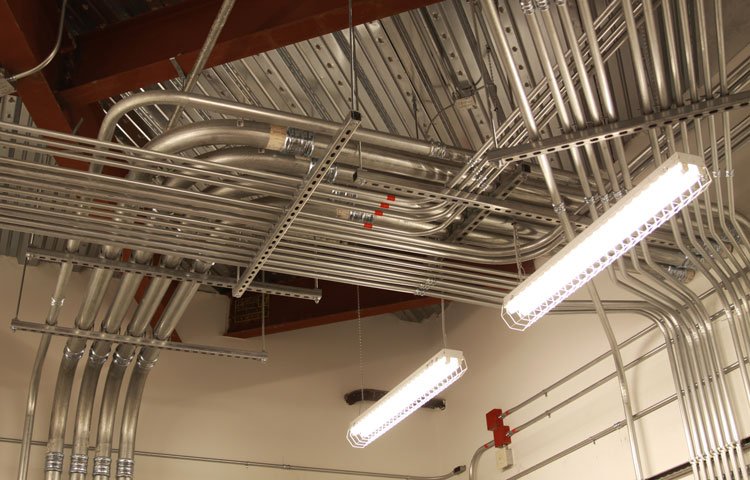  Conduit in ceiling at new art museum