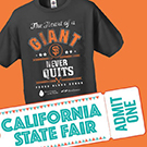 San Francisco Giants shirt and California State Fair ticket