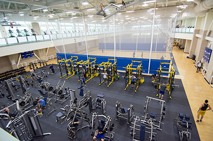 The ARC weight equipment has been relocated to one of the basketball courts.