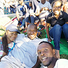 Mandela Fellows at a baseball game