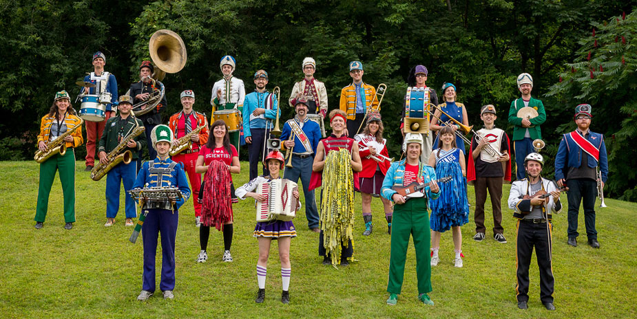 Mucca Pazza on a grass field