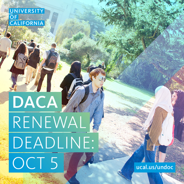 DACA renewal poster from UC