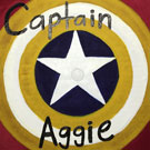 "Captain Aggie" grad cap from spring 2018