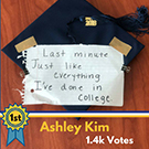 Ashley Kim's winning grad cap design