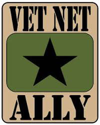 Vet Net Ally logo, words on top and bottom of star