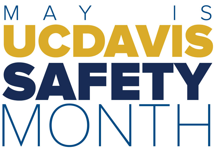 "May Is UC Davis Safety Month" logo
