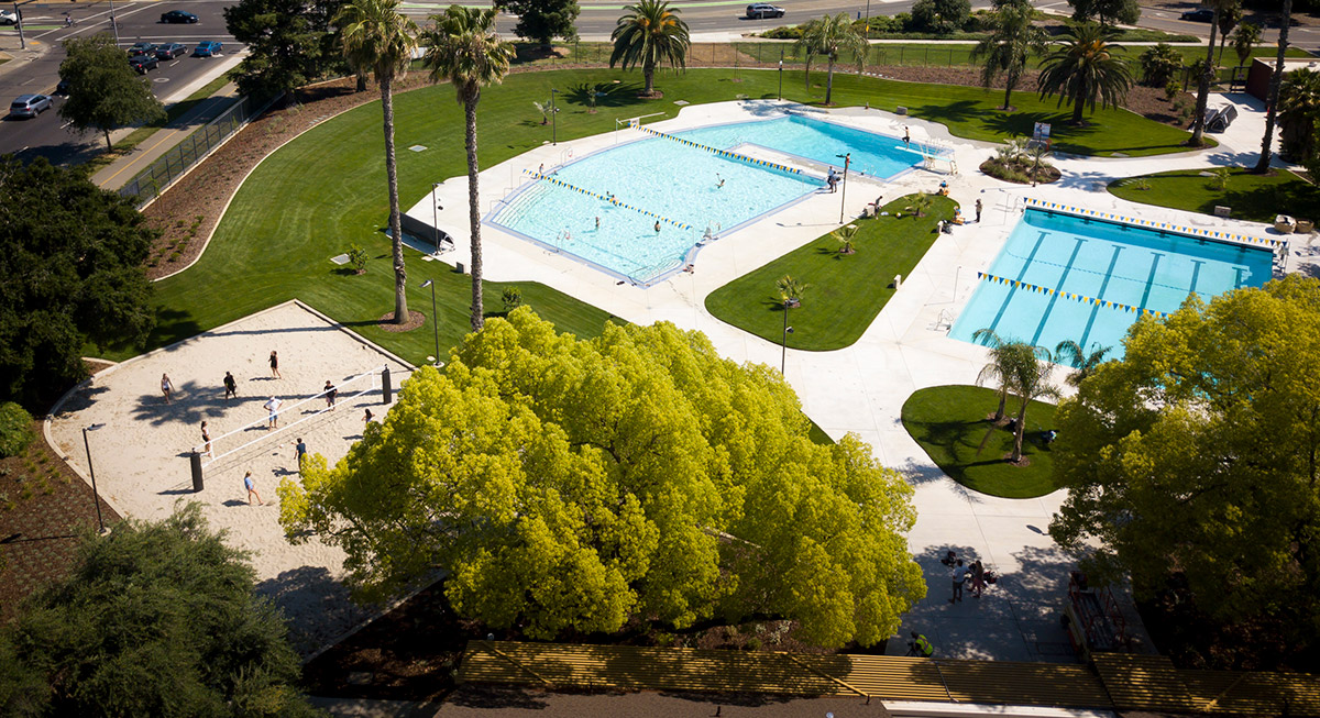 Aerial view of the Recreation Pool.