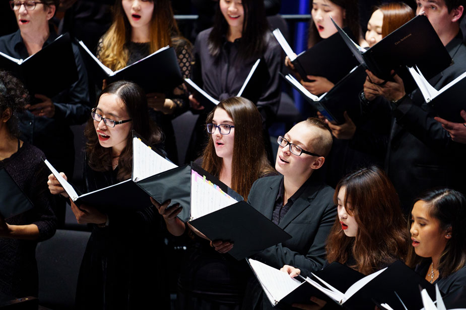 University Chorus performs.