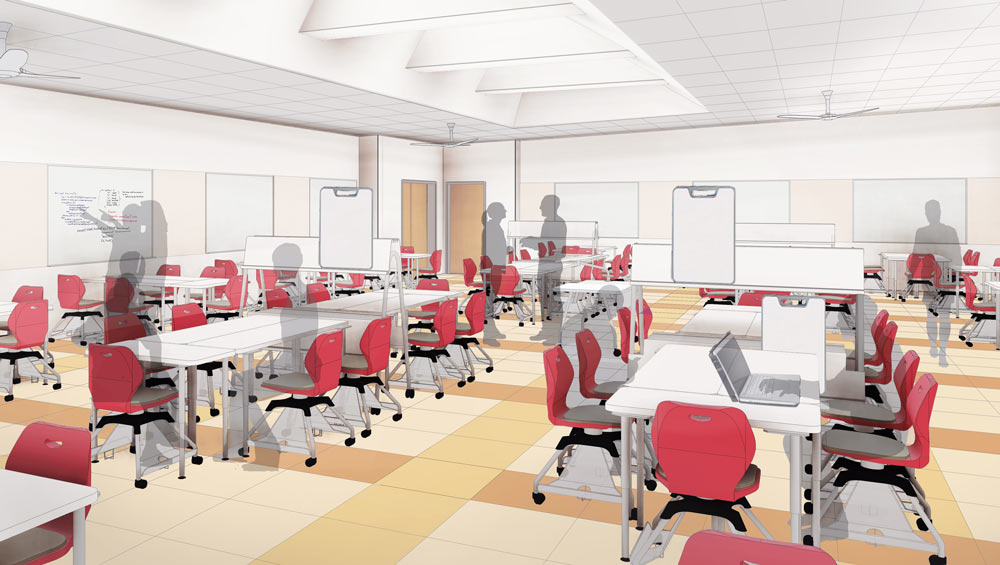 Active learning classroom 9with tables)