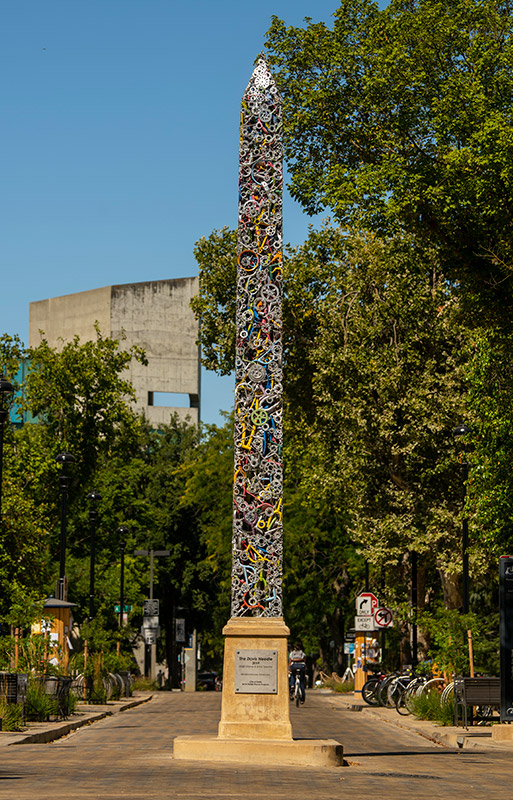 The Davis Needle sculpture.