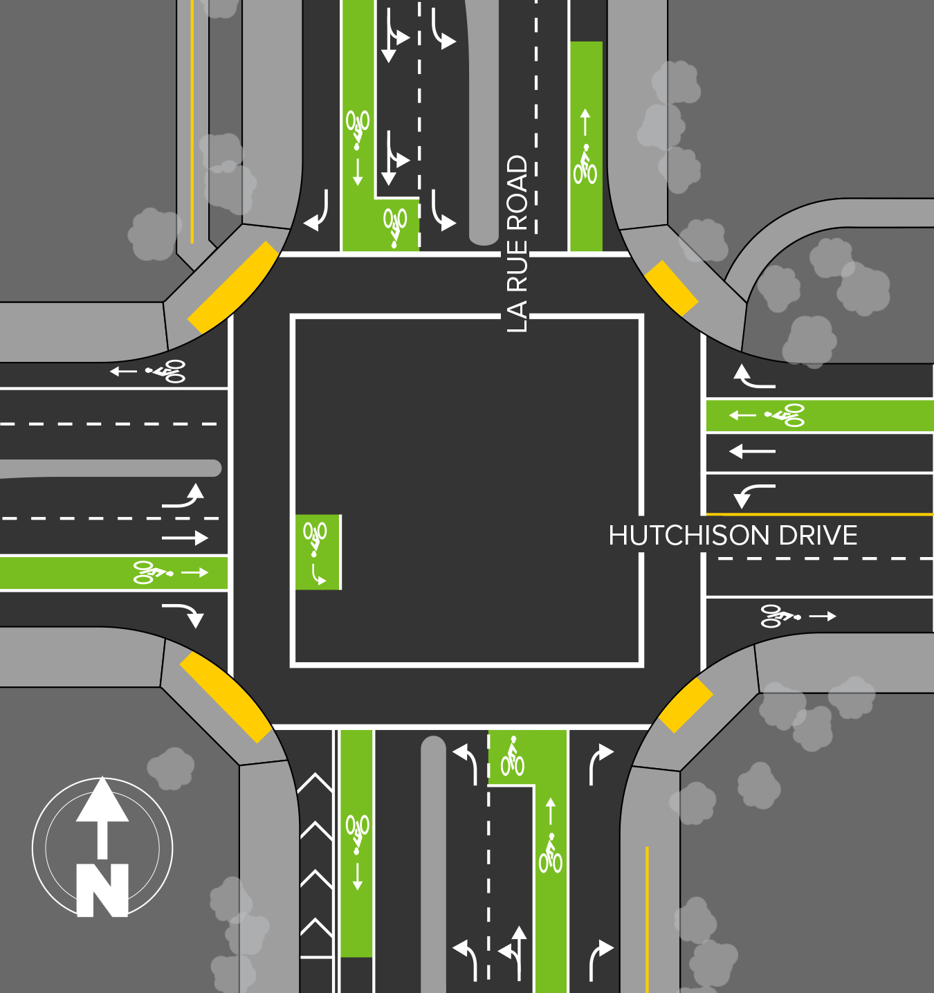 La Rue Road intersection