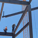Steel construction for building