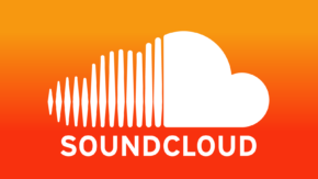 SoundCloud logo, orange-red, white cloud over "SOUNDCLOUD"