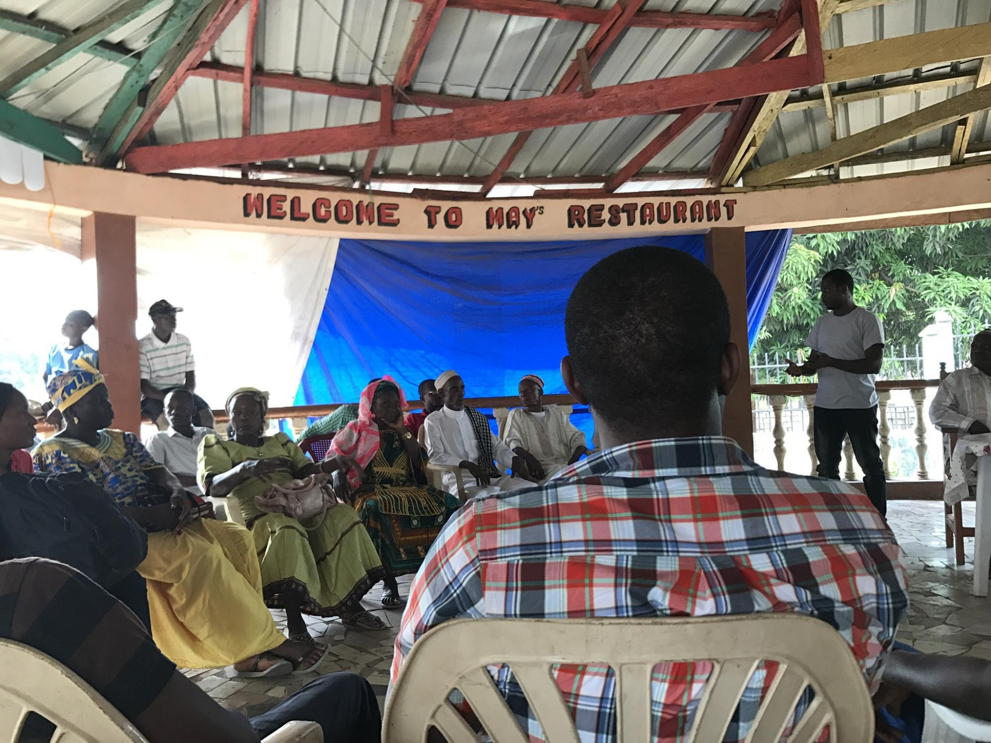 Community meeting in Africa