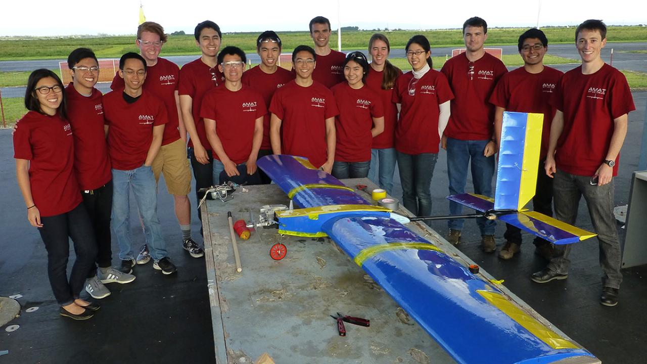 2016 UC Davis Advanced Modeling Aeronautics Team and its aircraft