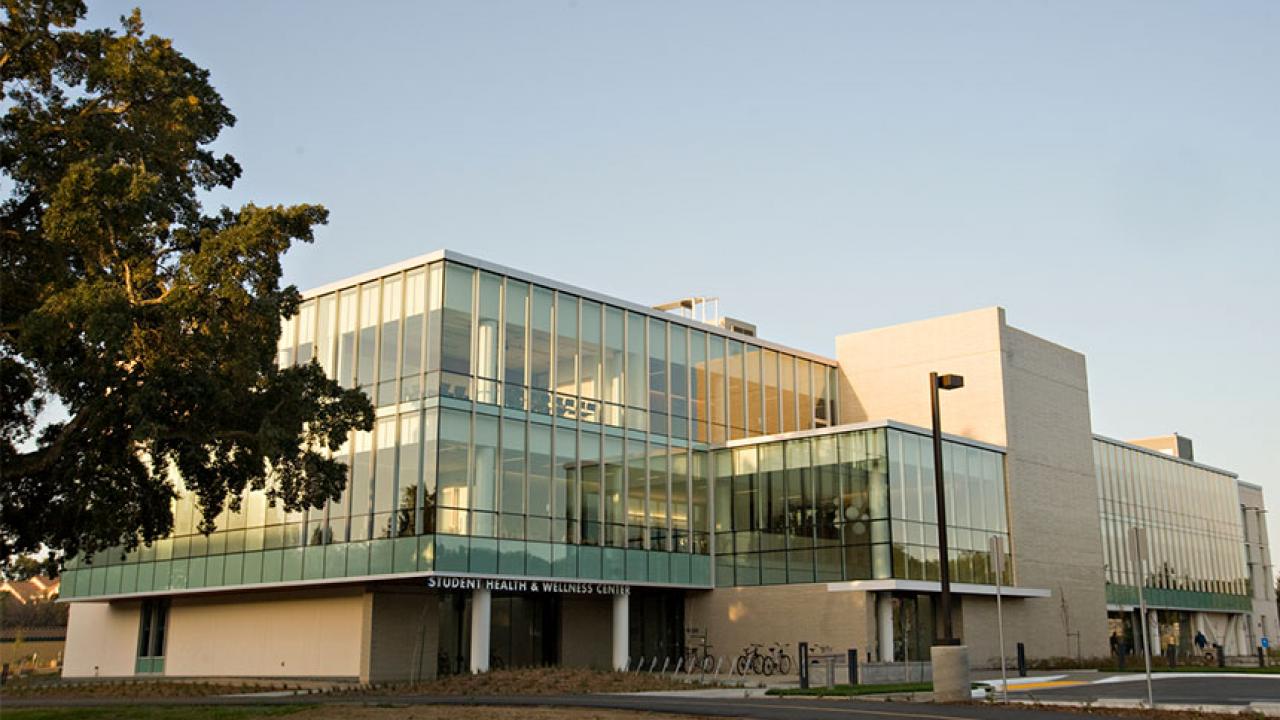 An exterior photo of the Student Health and Wellness Center