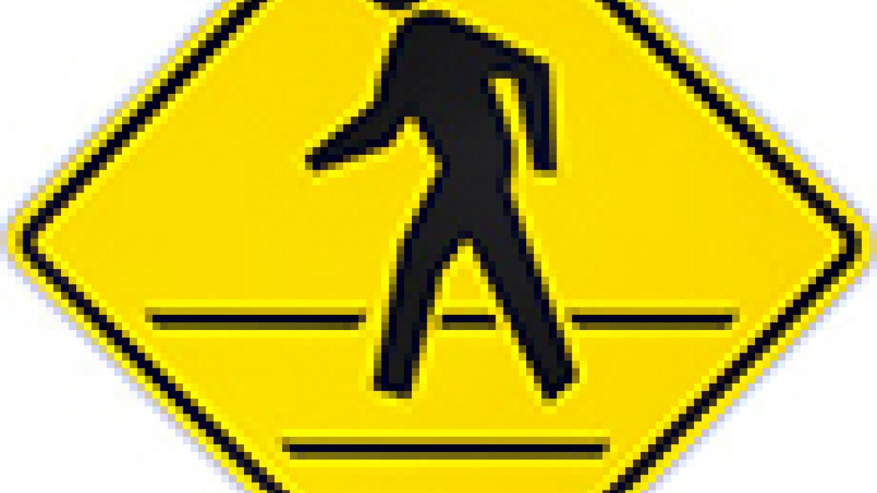 Graphic: Pedestrian crossing sign