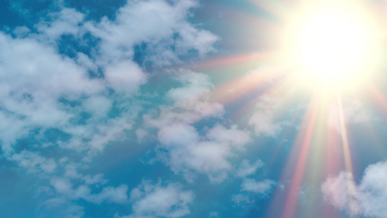 Sun and clouds, stock image