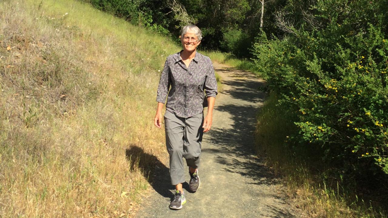 Susan Harrison on trail
