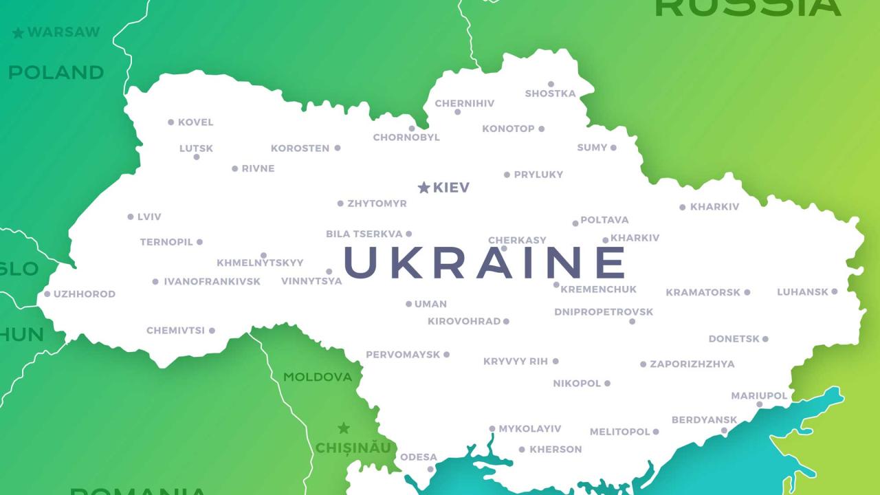 Ukraine map for UC Davis Conversation story