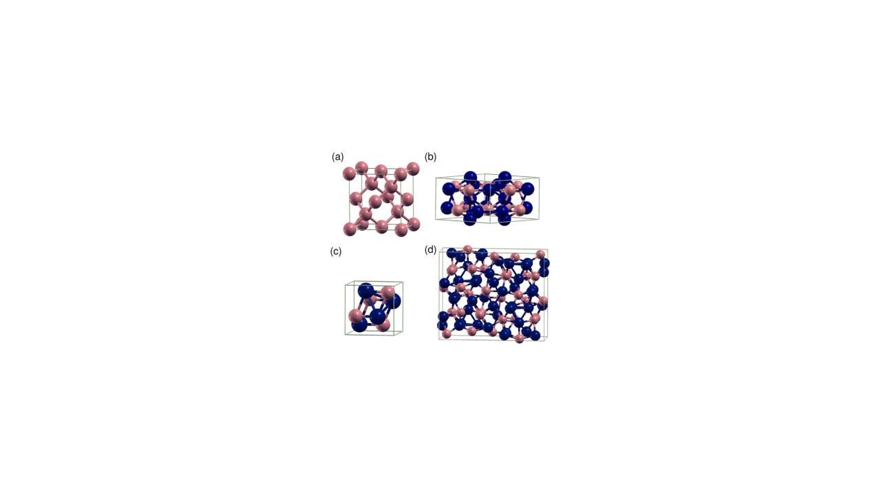 Four stick and ball images of molecular structures