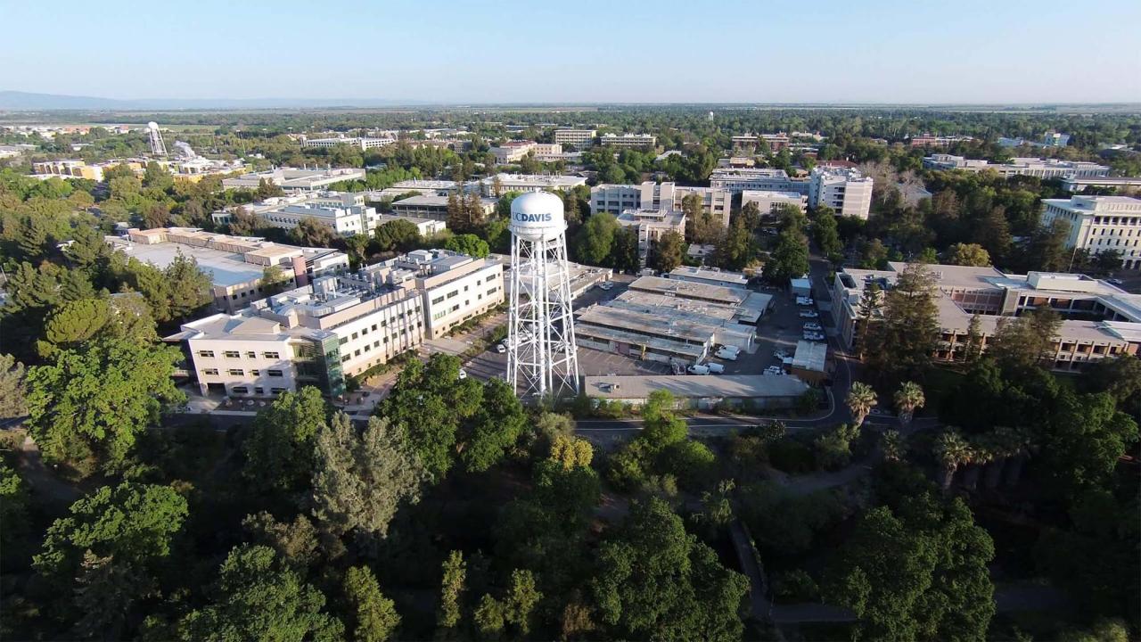 Aerial photo of UC Davis campus.