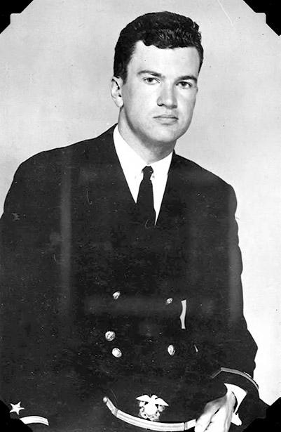 Black and white photo of Ralph Peter Plumb in Navy uniform.