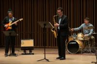 Scott Green, saxophone, with other members from his recital. (Phil Daley/UC Davis)