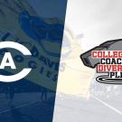 Athletics "CA" logo adjacent to Collegiate Coaching Diversity Pledge logo, with the title superimposed atop a whistle.