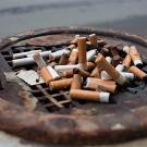 Outdoor cigarette ashtray