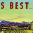Fruit box label saying 'Clovis Best" with a woman standing with a basket of fruit