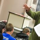 Professor Randy Dahlgren engages his students in the classroom