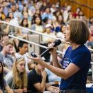 Professor speaks to incoming students at summer orientation