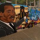 Mural of Martin Luther King, Jr, at King Hall.