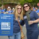 Lana Watts and Leigh Ann Hartman march in the Picnic Day parade.