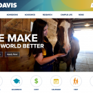 A screenshot of the new UC Davis website.