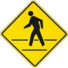 Graphic: Pedestrian crossing sign