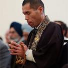 The Rev. Seicho Asahi, of the Northern California Koyasan Temple in Sacramento, served as a representative of the Buddist community for the service.                       